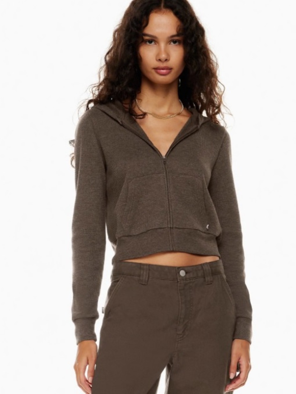 Aritzia TNA // Waffle Zip Hoodie